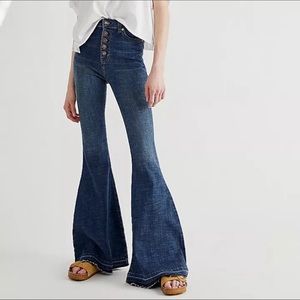 Free People Irreplaceable Flare Bell Bottom Jeans